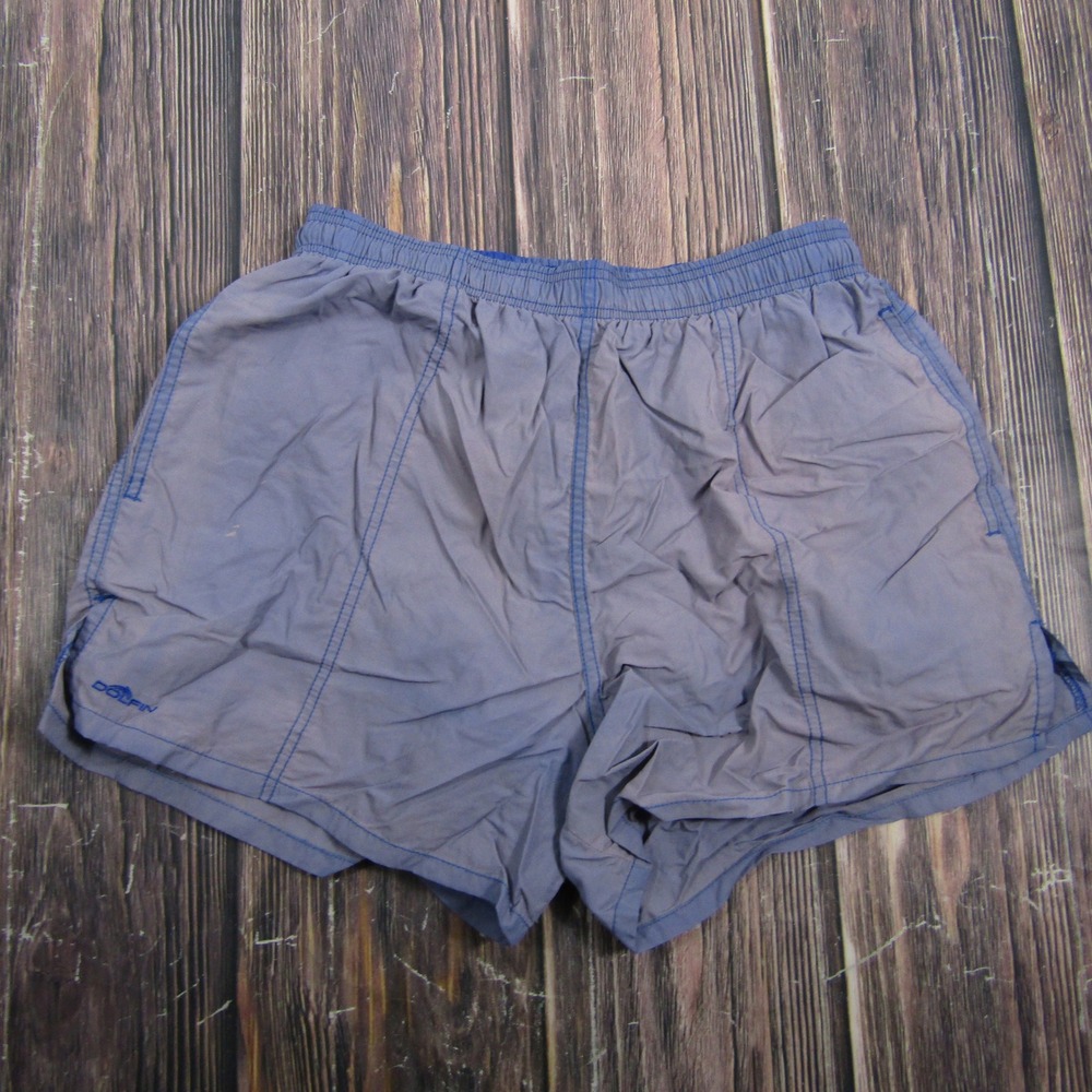 Dolfin Running Shorts Mens Medium Blue Nylon Mesh Liner Athletic Gym FF27-34